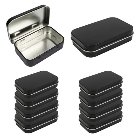 small black steel box|metal box small storage jars.